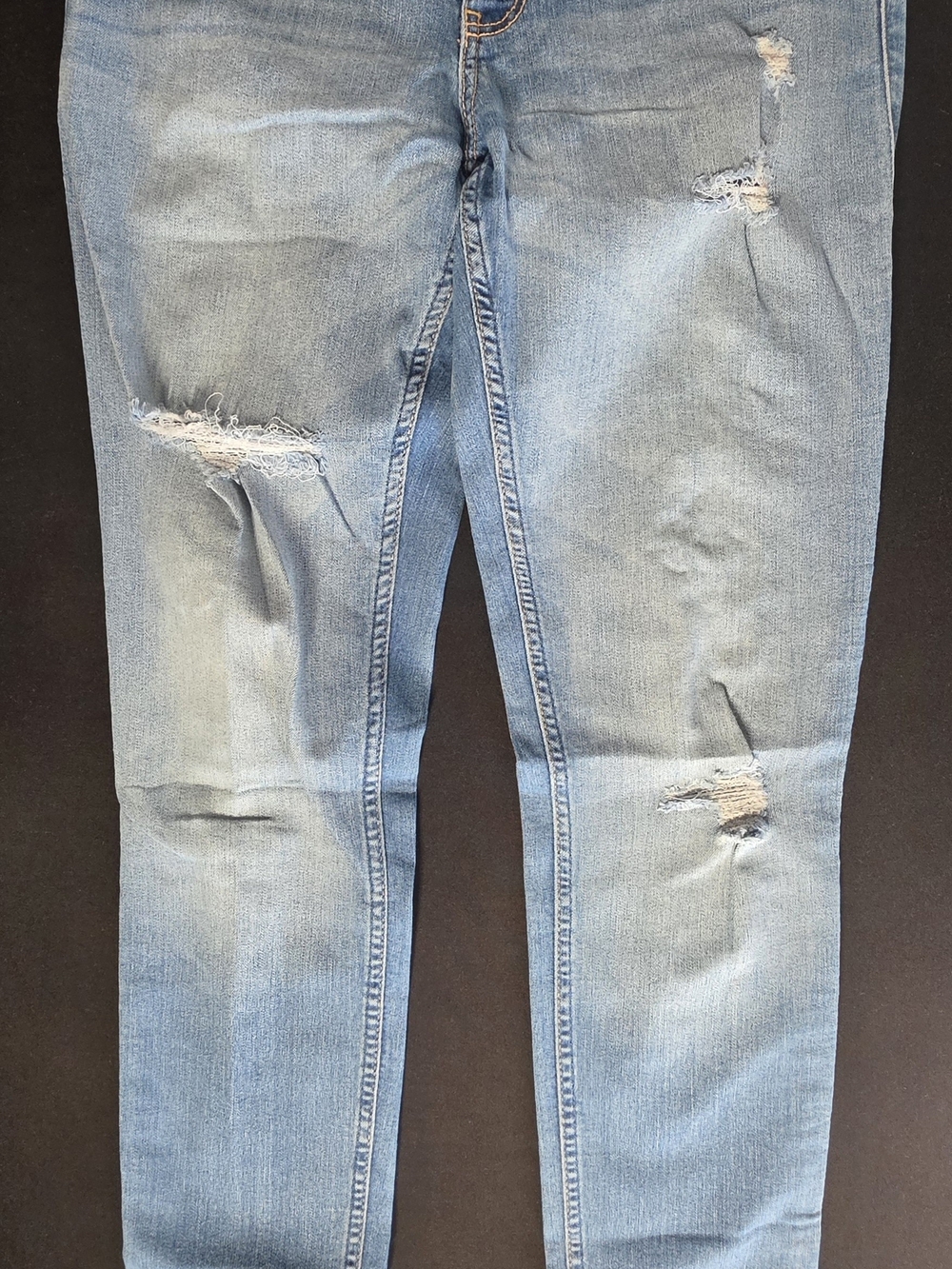 Hollister Light Blue Distressed Skinny Jeans